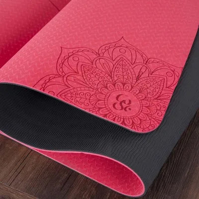 Dature TPE Yoga Mat 6mm Fitness Mat Fitness Yoga Sport Mat Gymnastics Mats With Yoga Bag Balance Pad Yogamat 183*61cm*6mm
