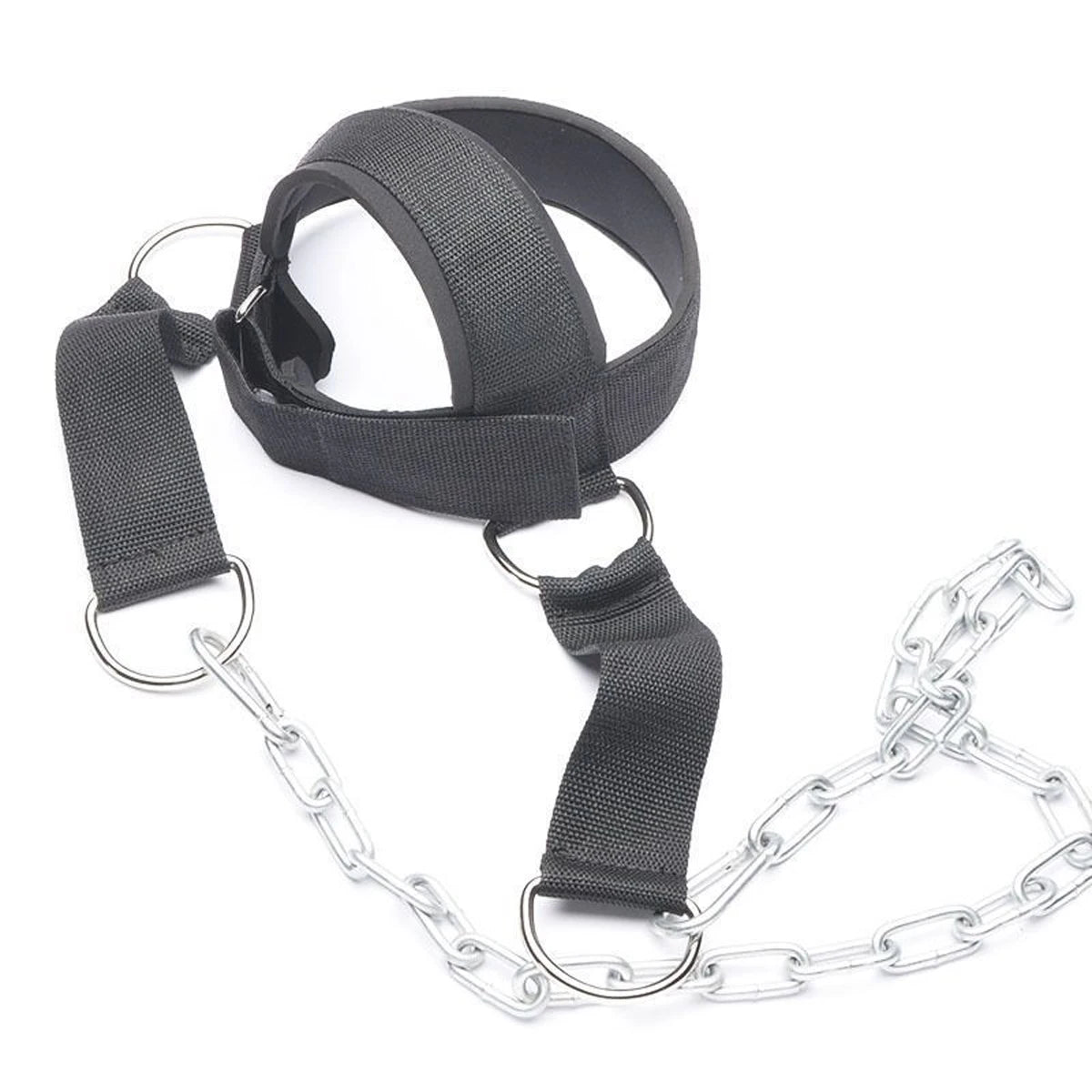 Professional Head Neck Harness with Steel Chain | Premium Neck Strengthener Belt for Boxing, MMA & Wrestling | Adjustable Head