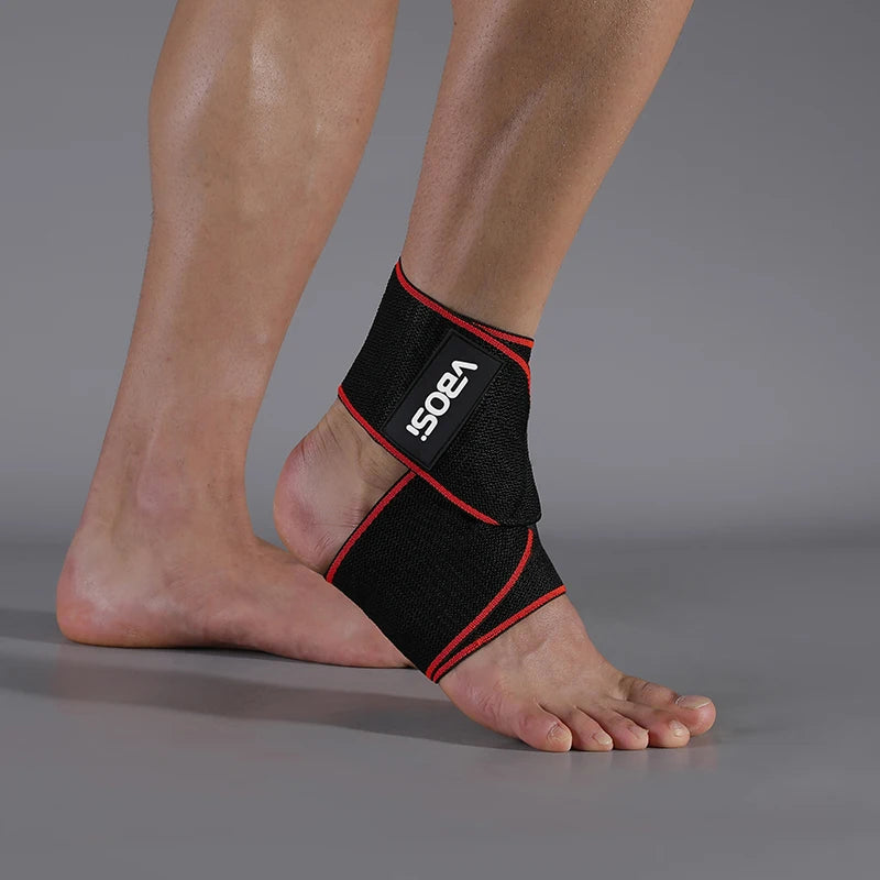 VBOSi 1 Piece Men Women Adjustable Anti-Slip Mild Compression Ankle Support Wrap with Elastic Straps for Sports And Daily Use