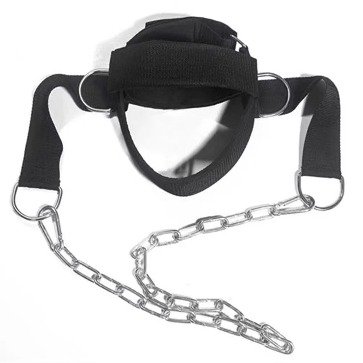 Professional Head Neck Harness with Steel Chain | Premium Neck Strengthener Belt for Boxing, MMA & Wrestling | Adjustable Head