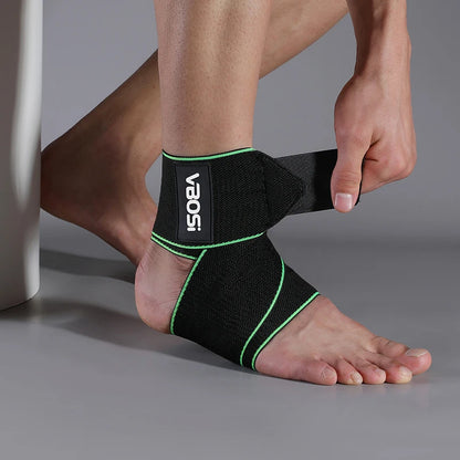 VBOSi 1 Piece Men Women Adjustable Anti-Slip Mild Compression Ankle Support Wrap with Elastic Straps for Sports And Daily Use