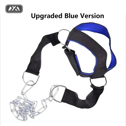 Professional Head Neck Harness with Steel Chain | Premium Neck Strengthener Belt for Boxing, MMA & Wrestling | Adjustable Head