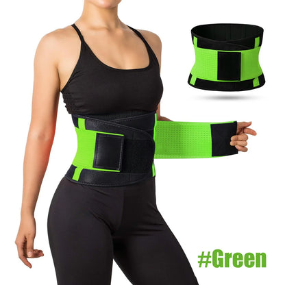 Lumbar Support Belt Lower Back Brace Abdominal Binder Men Women Waist Trainer Corset Sweat Slim Belt for Sports Gym Pain Relief
