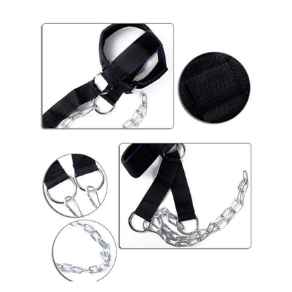 Professional Head Neck Harness with Steel Chain | Premium Neck Strengthener Belt for Boxing, MMA & Wrestling | Adjustable Head