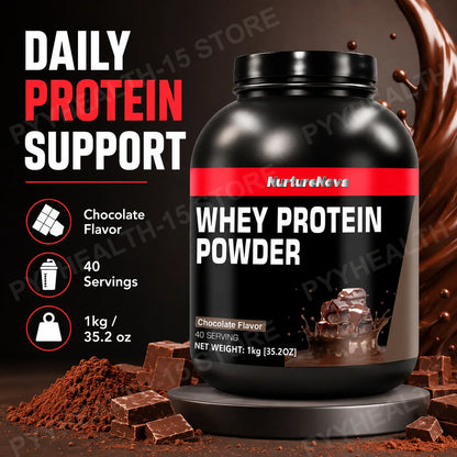 NurtureNova Whey Protein Powder Build Muscle Sport Support  Vanilla Flavor Strawberry Chocolate Matcha Banana Lemon 40 Servings