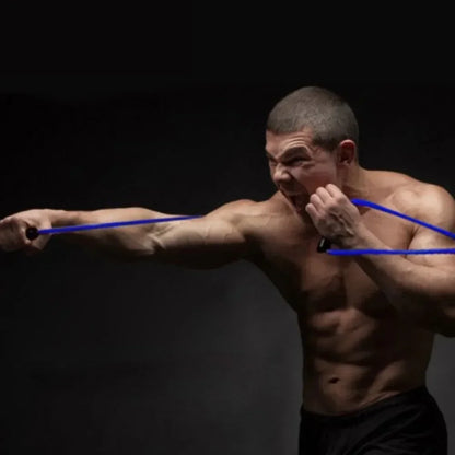 Boxing Resistance Bands Rubber Speed Training Pull Ropes 15/20/25/30/35lb Speed Sanda Muay Thai Air Strike Elastic Band Rope