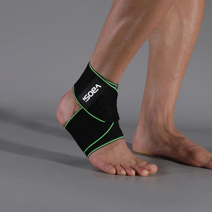 VBOSi 1 Piece Men Women Adjustable Anti-Slip Mild Compression Ankle Support Wrap with Elastic Straps for Sports And Daily Use