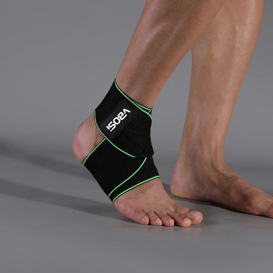 VBOSi 1 Piece Men Women Adjustable Anti-Slip Mild Compression Ankle Support Wrap with Elastic Straps for Sports And Daily Use