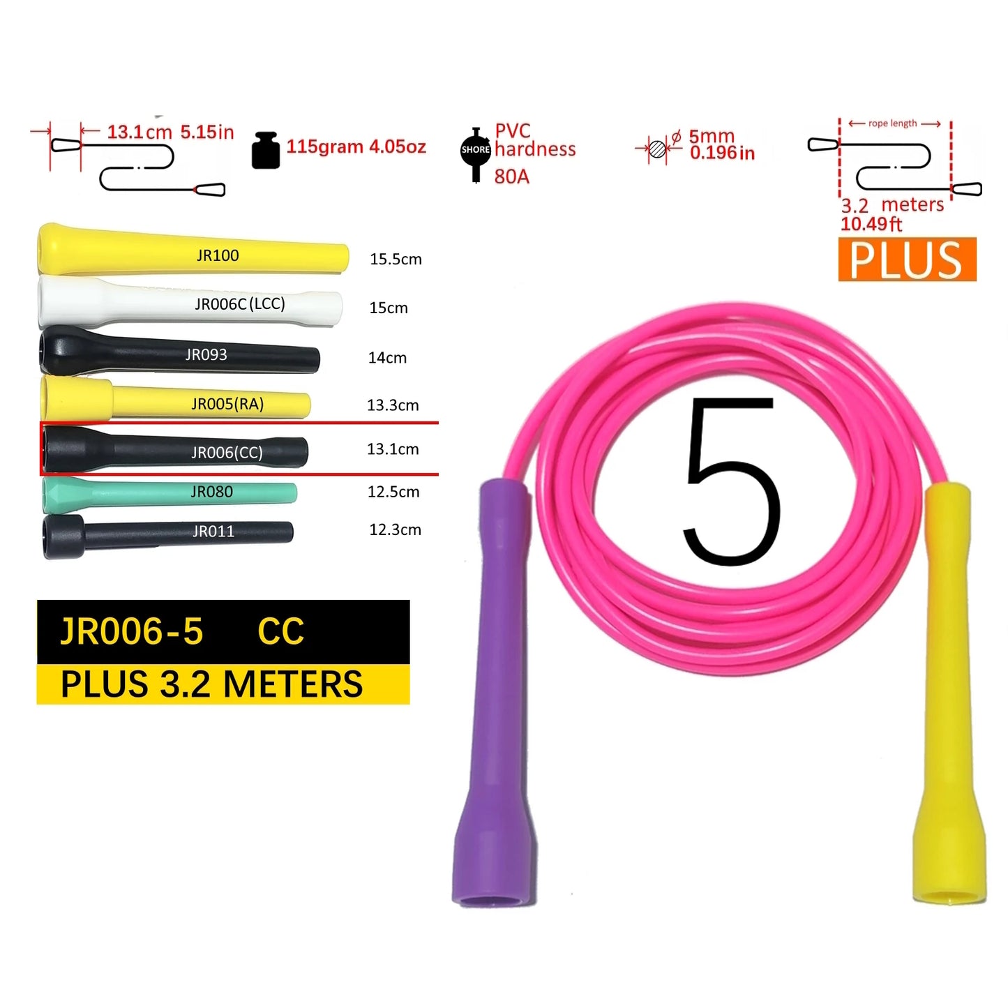 NEVERTOOLATE hard beaded jump rope 1 inch PE bead 110pcs beading 2.9m freestyle fitness mamba release skill tricks skipping rope